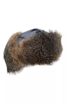 Шапка-ушанка с отделкой из меха лисы Brunello Cucinelli