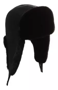 Шапка-ушанка с отделкой из меха норки VICTORIA KUSENKOVA