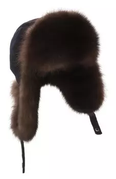 Шапка-ушанка с отделкой из меха соболя Black Sable