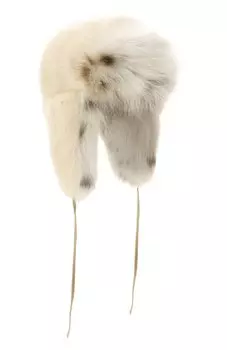 Шапка-ушанка Сандра из меха норки и рыси FurLand