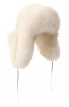 Шапка-ушанка Стильная с отделкой из меха лисы FurLand