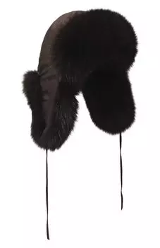 Шапка-ушанка Стильная с отделкой из меха песца FurLand