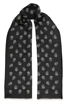 Шарф из шерсти и шелка Alexander McQueen