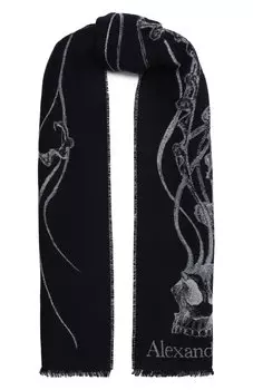 Шарф из шерсти и шелка Alexander McQueen