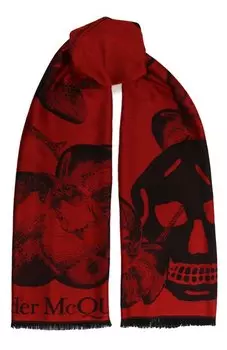 Шарф из шерсти и шелка Alexander McQueen