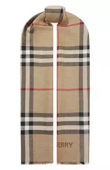 Шарф из шерсти и шелка Burberry