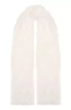 Шарф с отделкой перьями N21