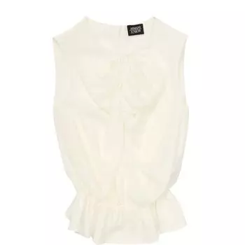 Шелковая блуза с оборками Armani Junior