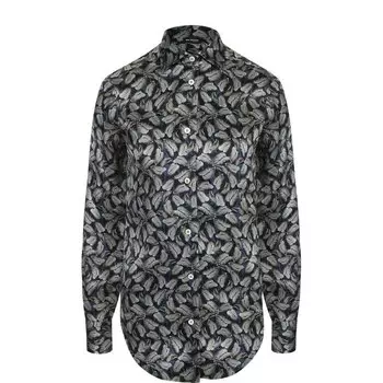 Шелковая блуза с принтом Kiton