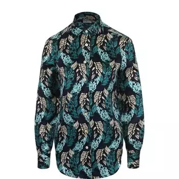 Шелковая блуза с принтом Kiton