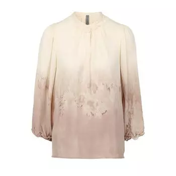 Шелковая блуза свободного кроя с принтом Raquel Allegra