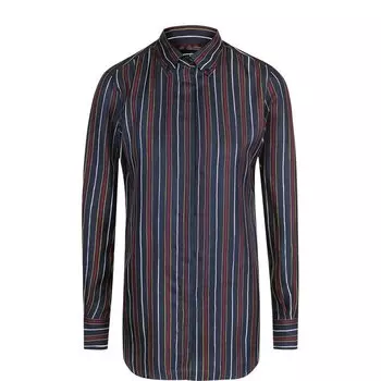 Шелковая блузка в полоску Loro Piana