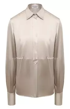 Атласная блузка Brunello Cucinelli