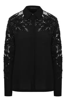 Шелковая блузка с отделкой пайетками Elie Saab