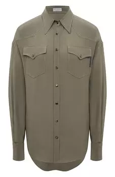 Шелковая рубашка Brunello Cucinelli