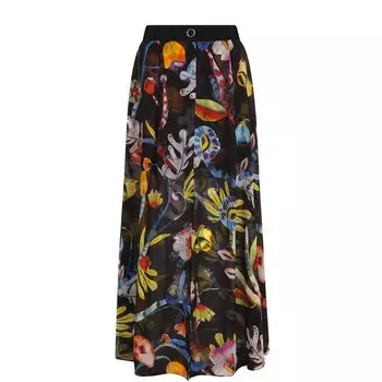 Шелковая юбка-макси с цветочным принтом Giorgio Armani