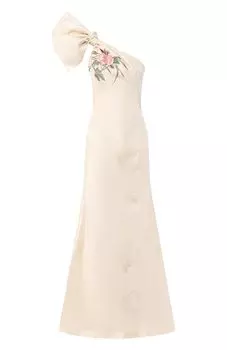 Шелковое платье-макси Alexander McQueen