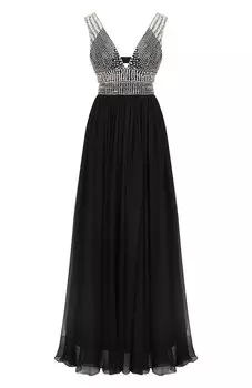 Шелковое платье с отделкой стразами Zuhair Murad