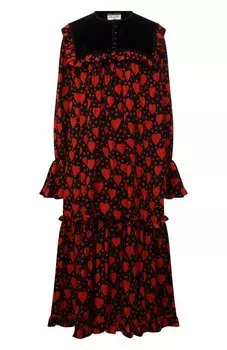 Шелковое платье Saint Laurent
