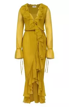 Шелковое платье Saint Laurent