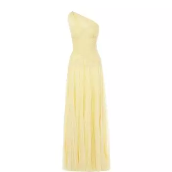 Шелковое плиссированное платье-макси Alexander McQueen