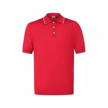 Шелковое поло с отделкой из кожи аллигатора Zilli