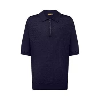 Шелковое поло с отделкой из кожи аллигатора Zilli