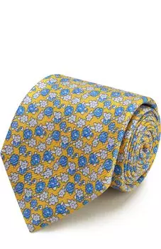 Шелковый галстук с узором Kiton