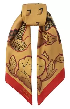 Шелковый платок Хохлома х Алена Ахмадуллина