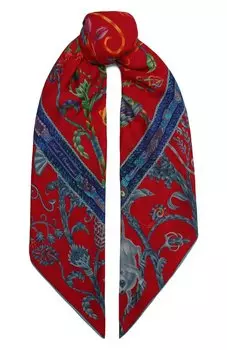Шелковый платок Lemur in Red KIRILL OVCHINNIKOV