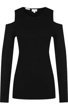 Шелковый пуловер с разрезами на плечах Tse