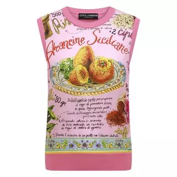 Шелковый топ Dolce & Gabbana