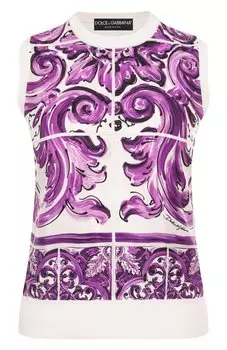 Шелковый топ Dolce & Gabbana