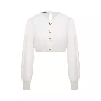 Шелковый топ Miu Miu