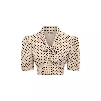 Шелковый топ Miu Miu