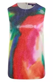 Шелковый топ с отделкой пайетками Ralph Lauren