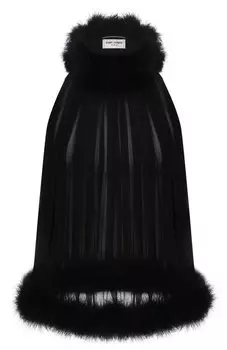 Шелковый топ Saint Laurent