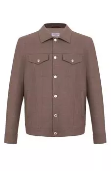 Шерстяная куртка-рубашка Brunello Cucinelli