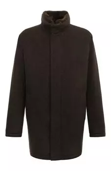 Шерстяная куртка с меховой отделкой Andrea Campagna