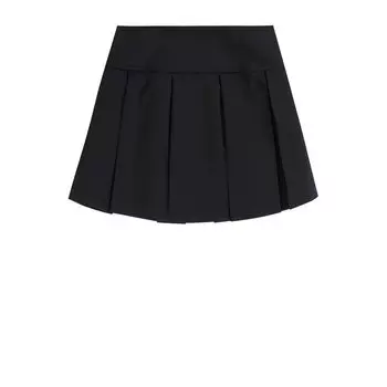 Шерстяная мини-юбка с защипами Dal Lago