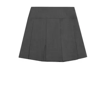 Шерстяная мини-юбка с защипами Dal Lago