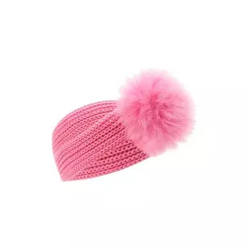 Шерстяная повязка с меховой отделкой Catya