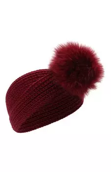 Шерстяная повязка с меховой отделкой Catya