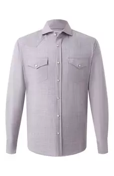Шерстяная рубашка Brunello Cucinelli