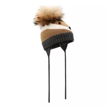 Шерстяная шапка с меховой отделкой Catya