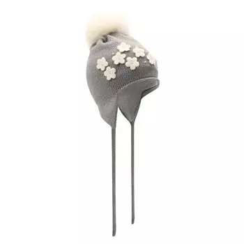 Шерстяная шапка с меховой отделкой Catya