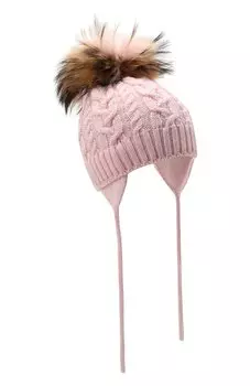 Шерстяная шапка с меховой отделкой Catya