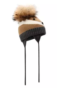 Шерстяная шапка с меховой отделкой Catya