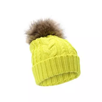 Шерстяная шапка с меховым помпоном Catya