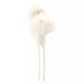 Шерстяная шапка с меховым помпоном Catya